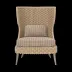 Arla Indoor/Outdoor Lounge Chair Natural 30"W x 32"D x 43"H Twisted Faux Rope Clyde Beige Plaid High-Performance Fabric