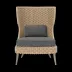 Arla Indoor/Outdoor Lounge Chair Natural 30"W x 32"D x 43"H Twisted Faux Rope Weser Ash High-Performance Fabric