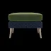 Arla Indoor/Outdoor Ottoman Navy 24"W x 18"D x 18"H Twisted Faux Rope Havel Cactus Outdoor Performance Velvet