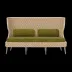 Arla Indoor/Outdoor Sofa Natural 75"W x 33"D x 44"H Twisted Faux Rope Lambro Olive High-Performance Boucle
