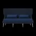 Arla Indoor/Outdoor Sofa Navy 75"W x 33"D x 44"H Twisted Faux Rope Garonne Navy Marine Leather