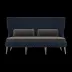 Arla Indoor/Outdoor Sofa Navy 75"W x 33"D x 44"H Twisted Faux Rope Havel Pewter Outdoor Performance Velvet