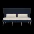 Arla Indoor/Outdoor Sofa Navy 75"W x 33"D x 44"H Twisted Faux Rope Volta Sand High-Performance Fabric