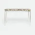 Benjamin Console Table Texturized Silver Steel 48"L x 18"W x 31"H Shell Silver Mother of Pearl