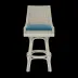 Isla Swivel Bar Stool 20"W x 23"D x 44"H French Gray Rattan Pagua Bombay High-Performance Fabric