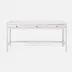 Isla Desk White Peeled Rattan 64"L x 30"W x 31"H