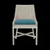 Isla Dining Chair 22"W x 24"D x 36"H French Gray Peeled Rattan Pagua Bombay High-Performance Fabric