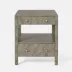 Lindsey Nightstand Gray Burl Veneer 24"L x 18"W x 28"H