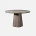 Novak Ash Gray Gloss Veneer/Faux Bone Entry Table 32"D x 30"H