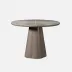 Novak Ash Gray Gloss Veneer/Faux Bone Entry Table 42"D x 30"H