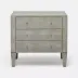 Sorin Nightstand Castor Gray Vintage Faux Shagreen 30"L x 18"W x 28"H