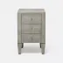 Sorin Nightstand Castor Gray Vintage Faux Shagreen 18"L x 18"W x 28"H