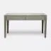 Sorin Desk Castor Gray Vintage Faux Shagreen 2-Drawer Desk 54"L x 20"W x 31"H