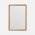Barton Natural/Saddle Raffia/Full-Grain Leather Rectangular Mirror 26"W X 38"H