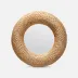 Kelly Natural Woven Banana Leaf Round Mirror 32"D