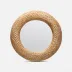 Kelly Natural Woven Banana Leaf Round Mirror 38"D