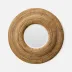 Lenni Rustic Natural Rattan Round Mirror 38"D