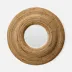 Lenni Rustic Natural Rattan Round Mirror 48"D