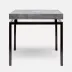 Benjamin Side Table Flat Black Steel 22"L x 22"W x 21"H Realistic Faux Shagreen Cool Gray