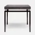 Benjamin Side Table Flat Black Steel 22"L x 22"W x 21"H Faux Linen Charcoal