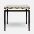 Benjamin Side Table Flat Black Steel 22"L x 22"W x 21"H Shell Silver Mother of Pearl