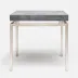 Benjamin Side Table Texturized Silver Steel 22"L x 22"W x 21"H Realistic Faux Shagreen Cool Gray