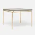 Benjamin Game Side Table Texturized Gold Steel 36"L x 36"W x 31"H Realistic Faux Shagreen Sand
