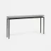 Benjamin Slim Narrow Console Flat Black Steel 48"L x 10"W x 31"H Realistic Faux Shagreen Sand