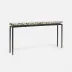 Benjamin Slim Narrow Console Flat Black Steel 48"L x 10"W x 31"H Shell Silver Mother of Pearl