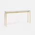 Benjamin Slim Narrow Console Texturized Gold Steel 48"L x 10"W x 31"H Realistic Faux Shagreen Ivory