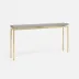 Benjamin Slim Narrow Console Texturized Gold Steel 48"L x 10"W x 31"H Realistic Faux Shagreen Sand