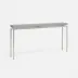 Benjamin Slim Narrow Console Texturized Silver Steel 48"L x 10"W x 31"H Realistic Faux Shagreen Sand