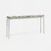 Benjamin Slim Narrow Console Texturized Silver Steel 48"L x 10"W x 31"H Shell Silver Mother of Pearl