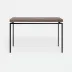 Benjamin Console Table Flat Black Steel 48"L x 18"W x 31"H Realistic Faux Shagreen Dark Mushroom