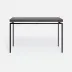 Benjamin Console Table Flat Black Steel 48"L x 18"W x 31"H Faux Linen Charcoal