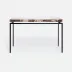 Benjamin Console Table Flat Black Steel 48"L x 18"W x 31"H Petrified Wood Dark Mix