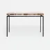 Benjamin Console Table Flat Black Steel 48"L x 18"W x 31"H Petrified Wood Light Mix