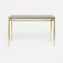 Benjamin Console Table Texturized Gold Steel 48"L x 18"W x 31"H Realistic Faux Shagreen Sand