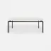 Benjamin Coffee Table Flat Black Steel 48"L x 27"W x 21"H Realistic Faux Shagreen Ivory