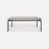 Benjamin Coffee Table Flat Black Steel 48"L x 27"W x 21"H Realistic Faux Shagreen Sand