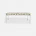 Benjamin Coffee Table Texturized Silver Steel 48"L x 27"W x 21"H Shell Silver Mother of Pearl