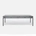 Benjamin Coffee Table Flat Black Steel 52"L x 30"W x 20"H Cool Gray Realistic Faux Shagreen