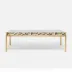 Benjamin Coffee Table Texturized Gold Steel 52"L x 30"W x 20"H Shell Silver Mother of Pearl