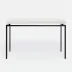 Benjamin Console Table Flat Black Steel 60"L x 18"W x 31"H Realistic Faux Shagreen Ivory