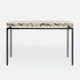 Benjamin Console Table Flat Black Steel 60"L x 18"W x 31"H Shell Silver Mother of Pearl