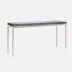 Benjamin Console Table Texturized Gold Steel 48"L x 10"W x 31"H Faux Horn Pewter