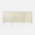 Conrad Deep Drawer Buffet Off-White Faux Raffia 80"L x 20"W x 34"H