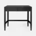 Conrad Desk Black Faux Raffia 36"L x 24"W x 31"H