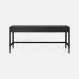 Conrad Desk Black Faux Raffia 72"L x 34"W x 31"H