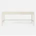 Conrad Desk Off-White Faux Raffia 72"L x 34"W x 31"H